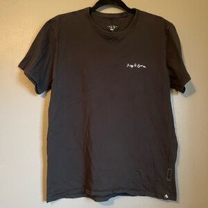 EUC Rag & Bone Sz Large Women’s Black Logo Organic Cotton Short Sleeve Shirt Top